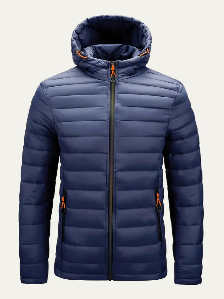 Womens Quilted Puffer Jacket Hooded Full Zip