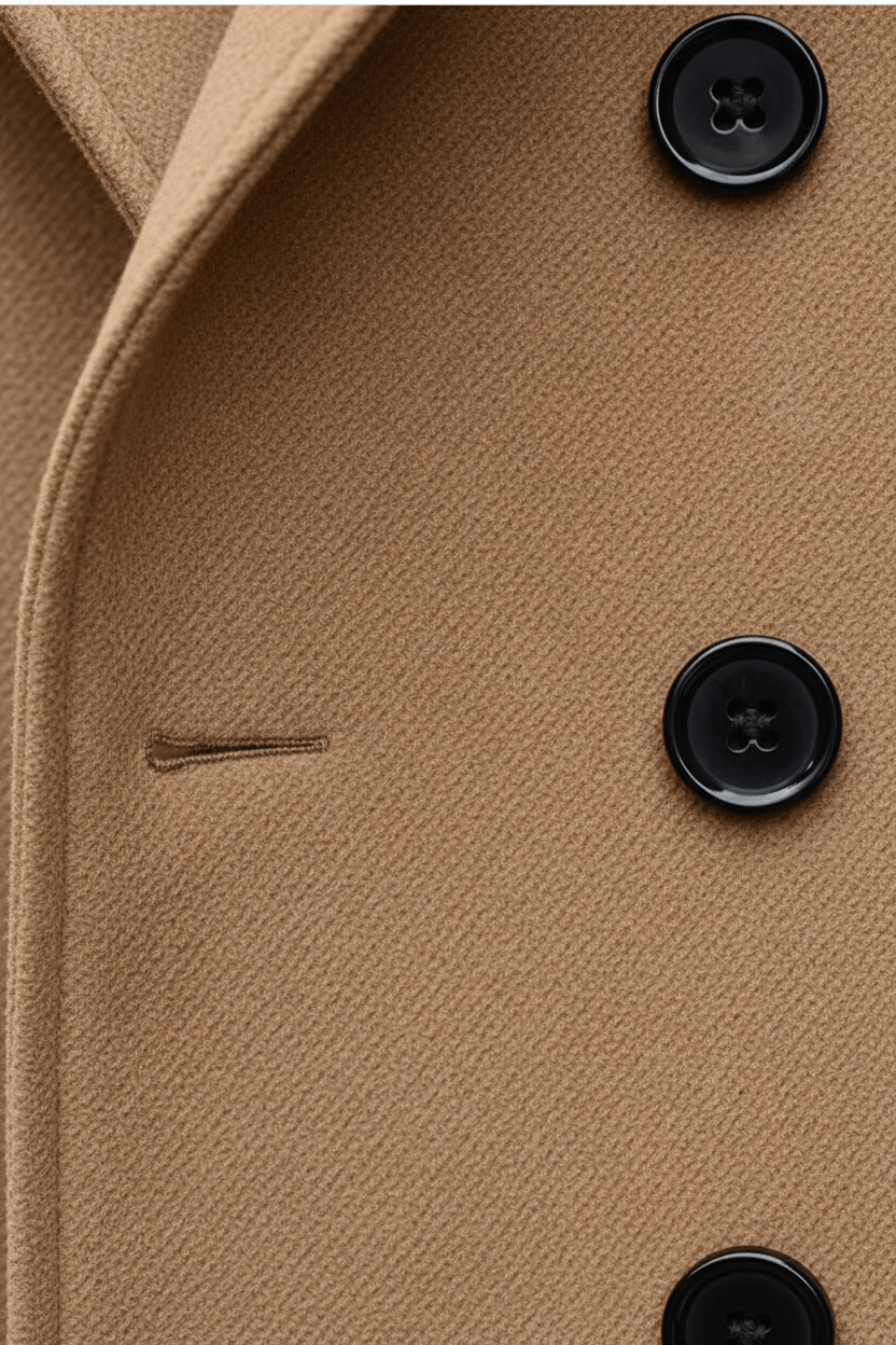 Mens Double-Breasted Trench Coat Tailored Fit Classic Design