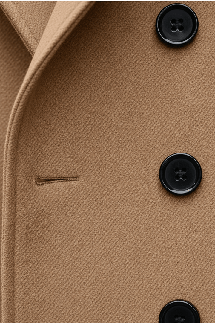 Mens Double-Breasted Trench Coat Tailored Fit Classic Design