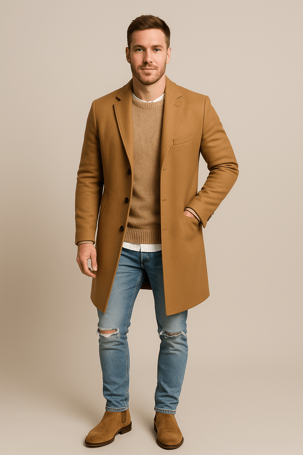 Womens Tailored Trench Coat Classic Fit