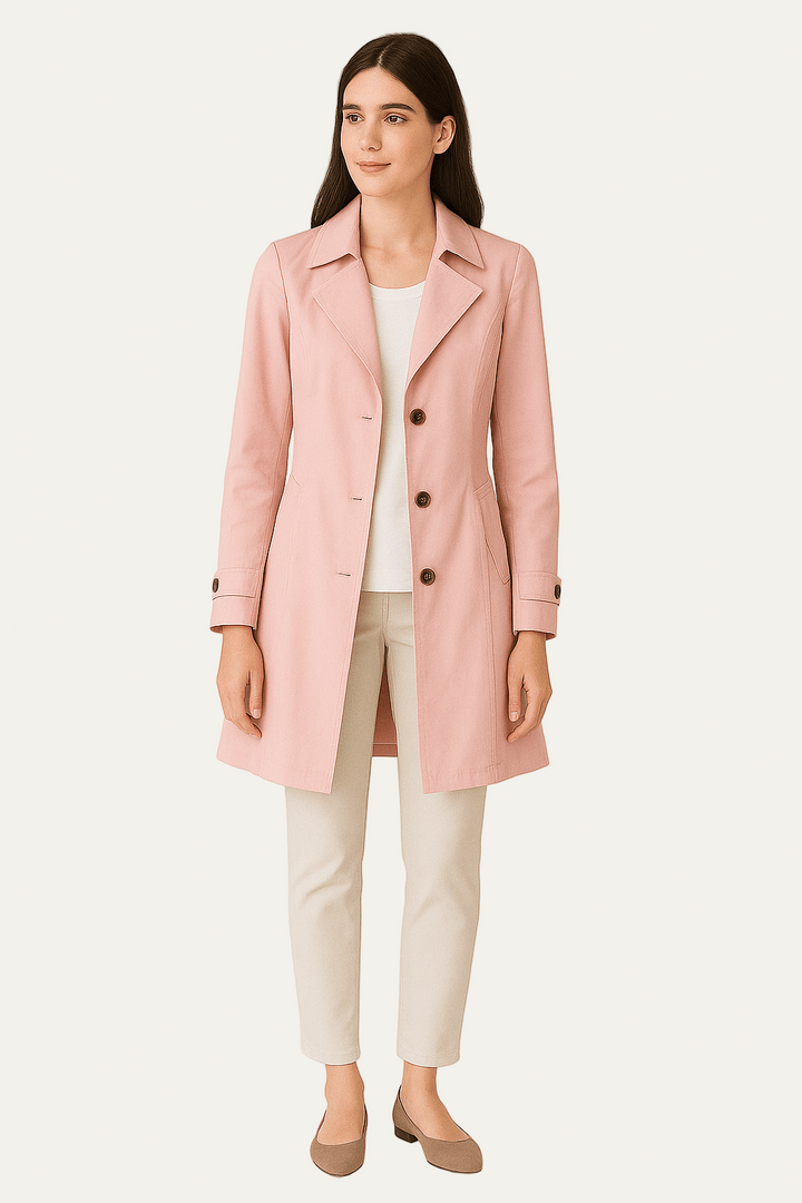 Womens Trench Coat Classic Single Breasted Fit