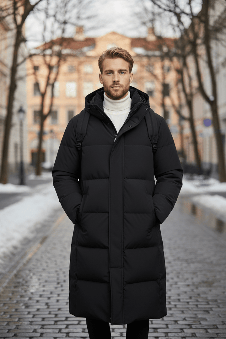 Womens Long Quilted Puffer Coat Insulated Warm Fit