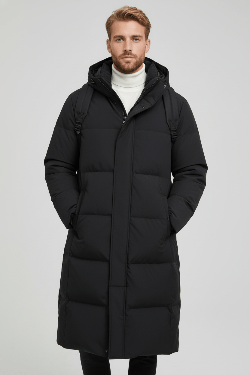 Womens Long Quilted Puffer Coat Insulated Warm Fit - BritishMode