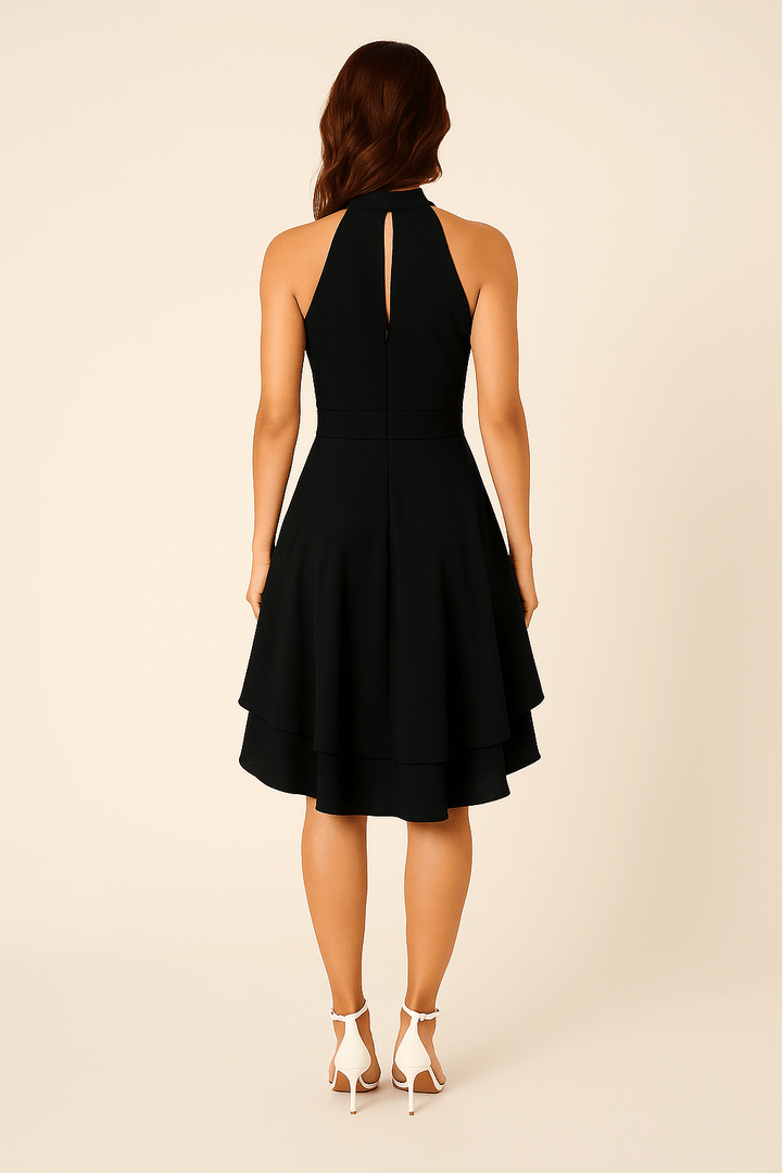 Womens Sleeveless Dress Halter Neck Fit