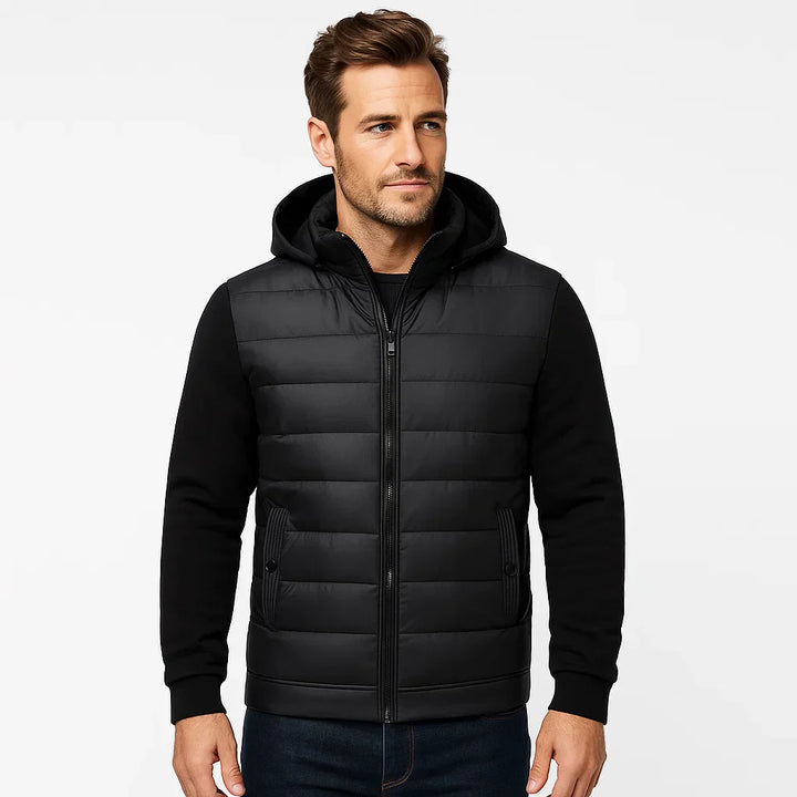 Mens Quilted Jacket with Hood Outerwear - BritishMode
