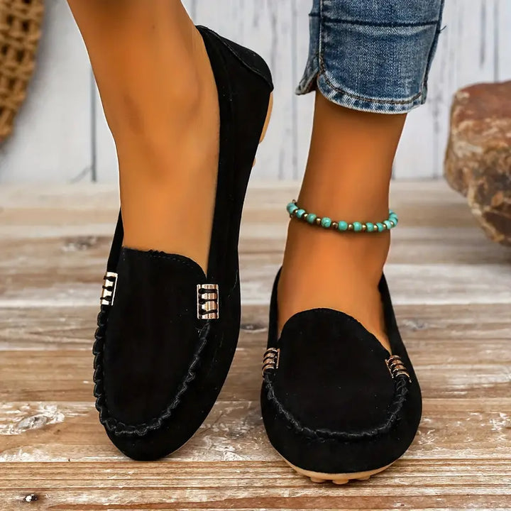 Womens Slip-On Flat Shoes Comfortable Fit - BritishMode
