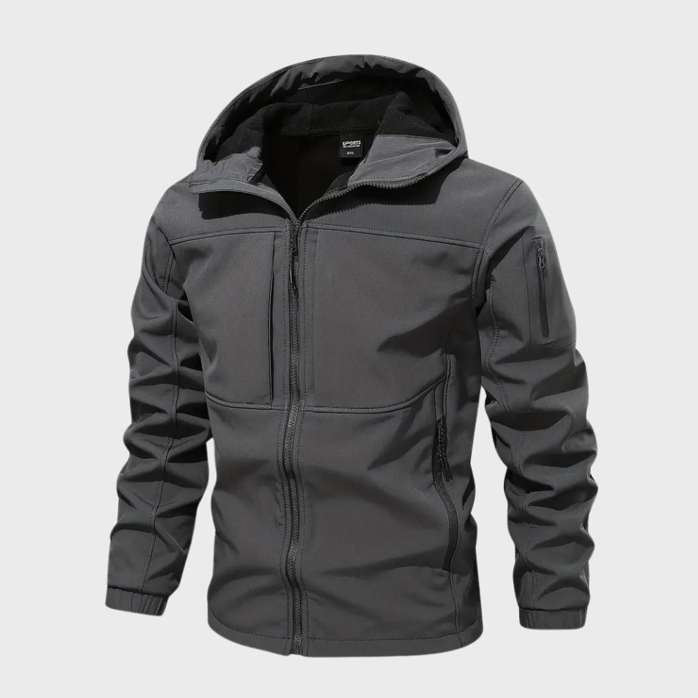 Mens Casual Hooded Jacket Relaxed Fit