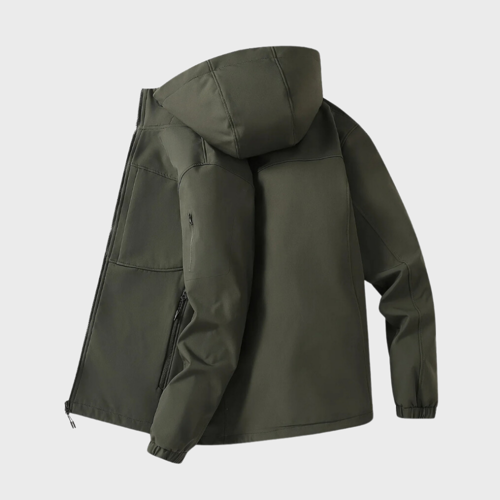 Mens Casual Hooded Jacket Relaxed Fit
