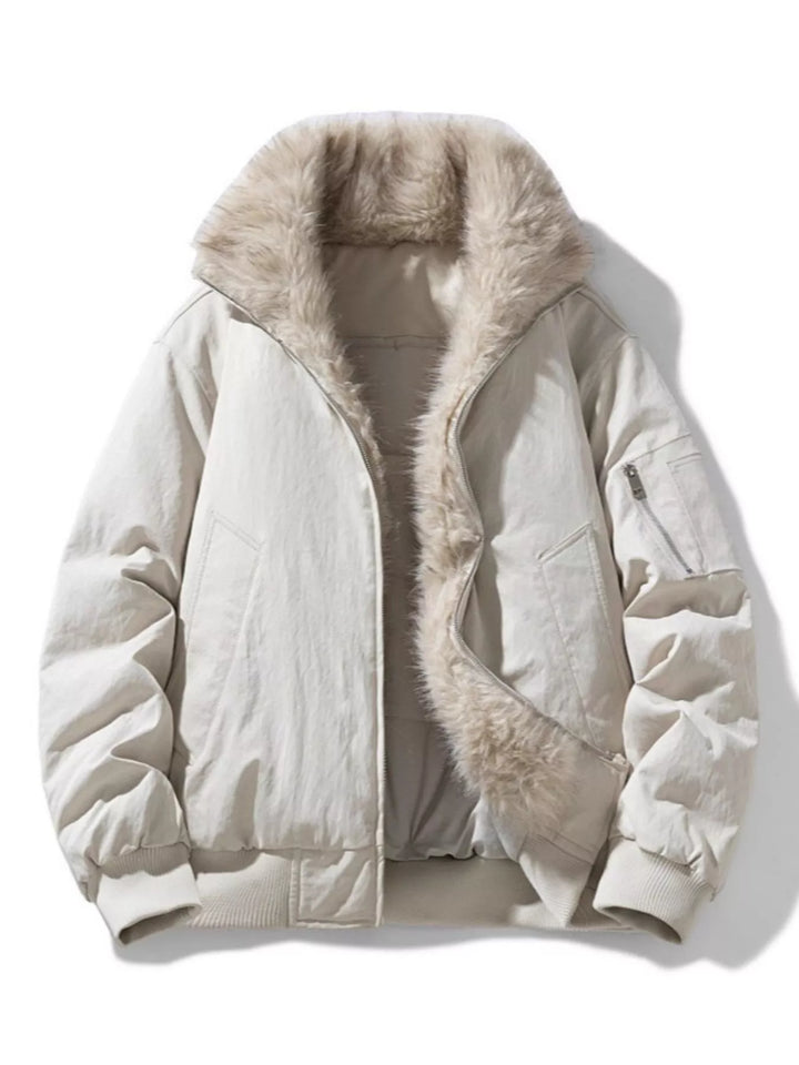 Mens Bomber Jacket Zip-Up Large Size - BritishMode