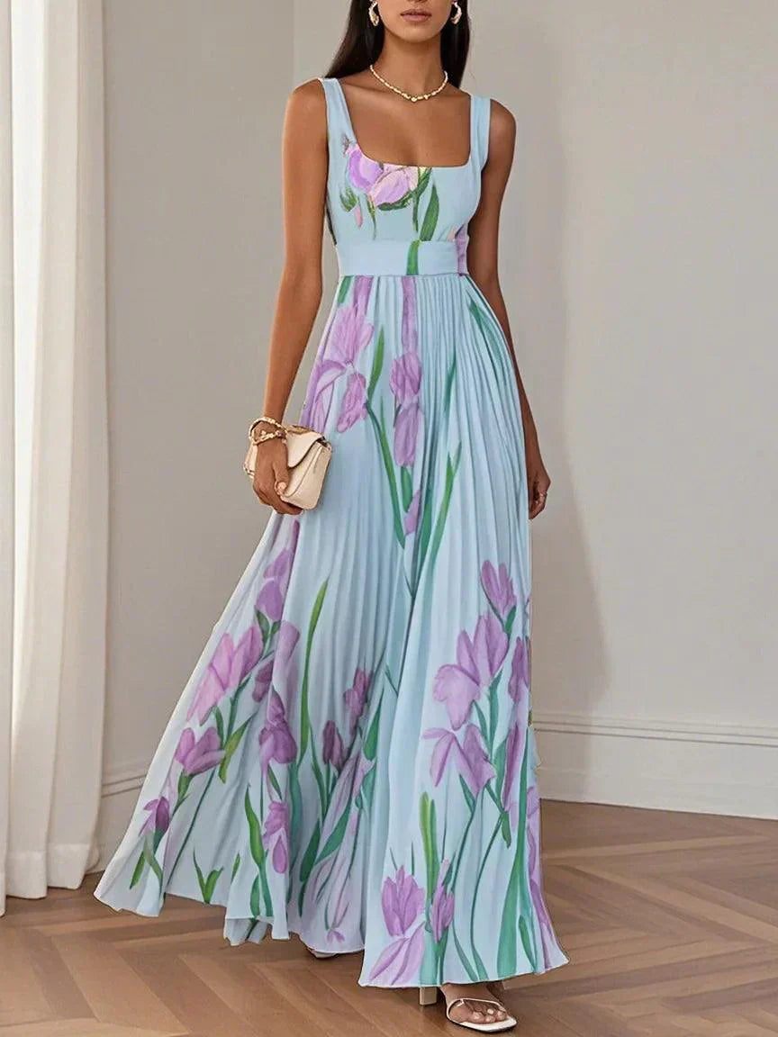 Womens Boho A-Line Dress Floral Flowing