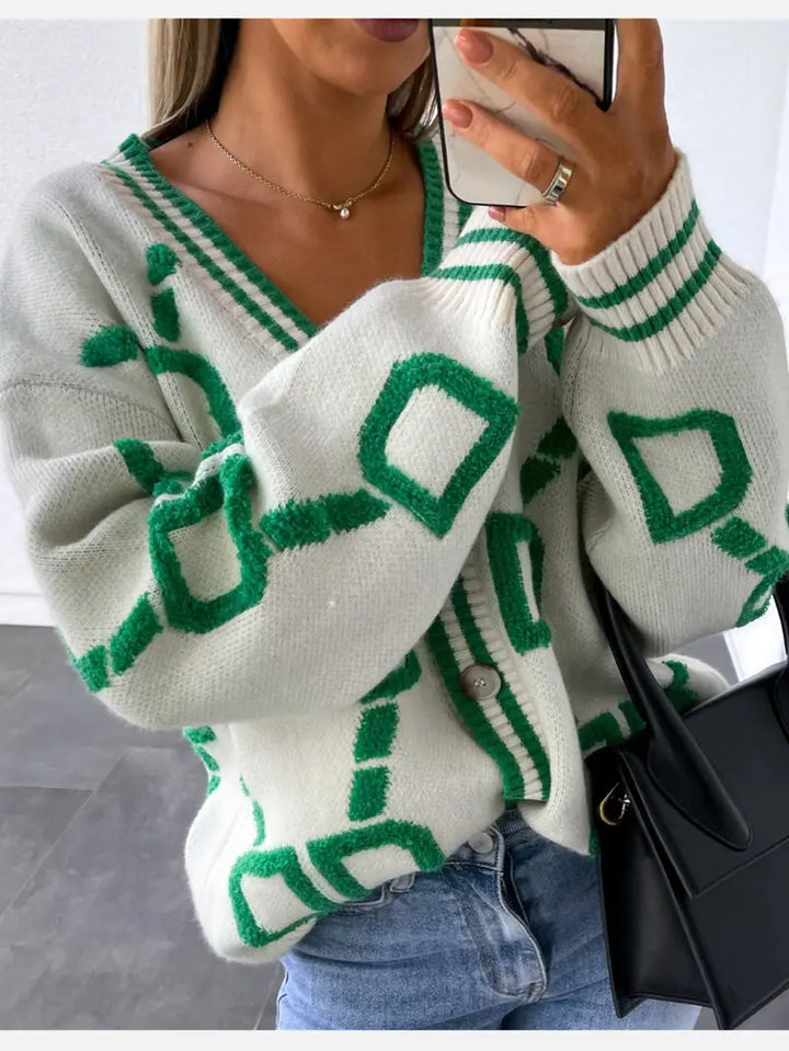 Womens Open Front V-Neck Sweater Cardigan