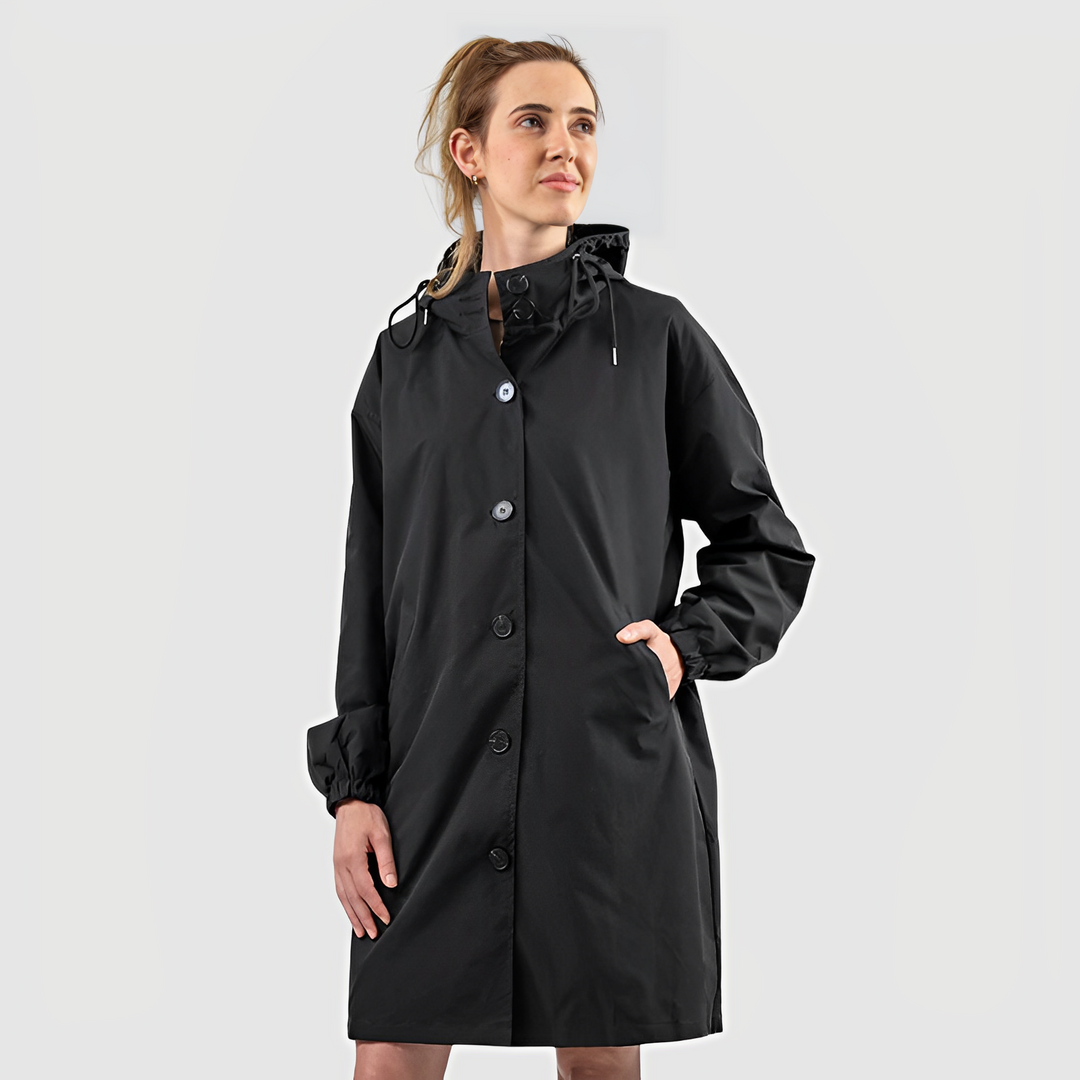 Womens Waterproof Raincoat with Hood Classic Fit