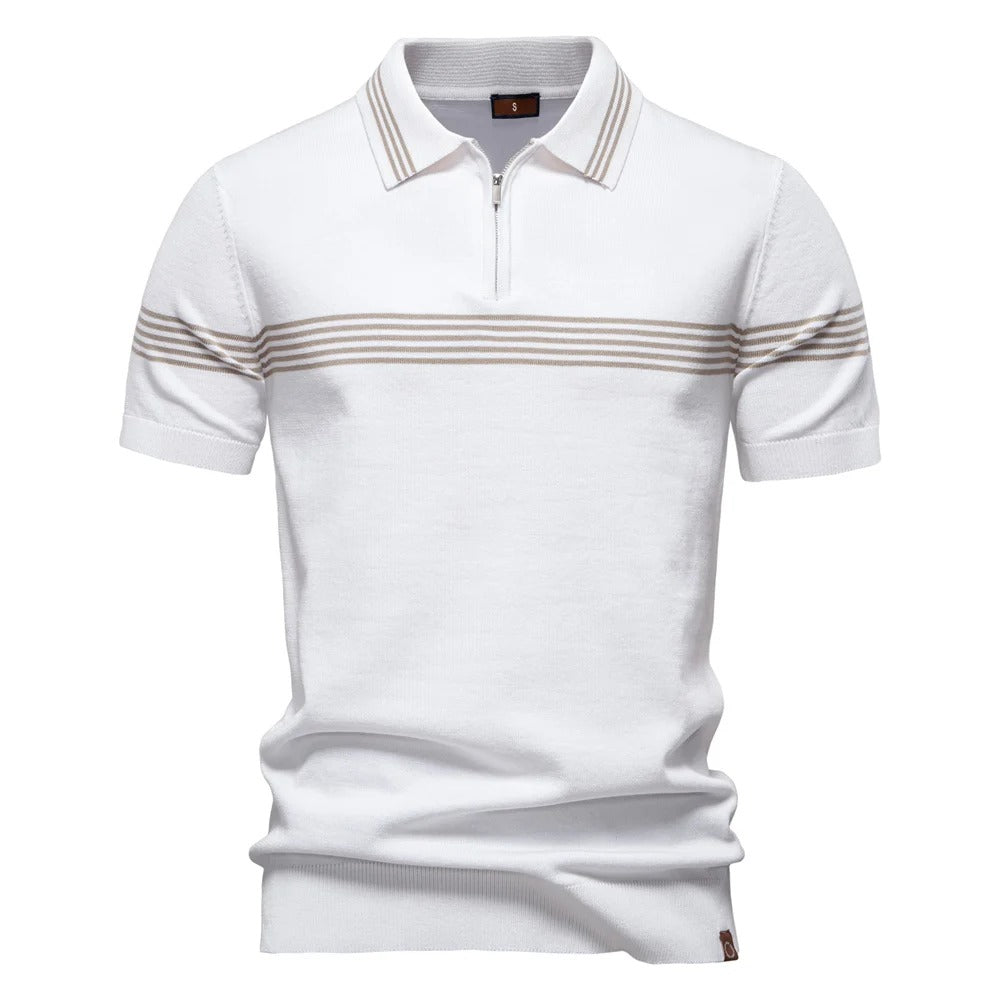 Mens Polo Shirt Cotton Knit Classic Fit - BritishMode