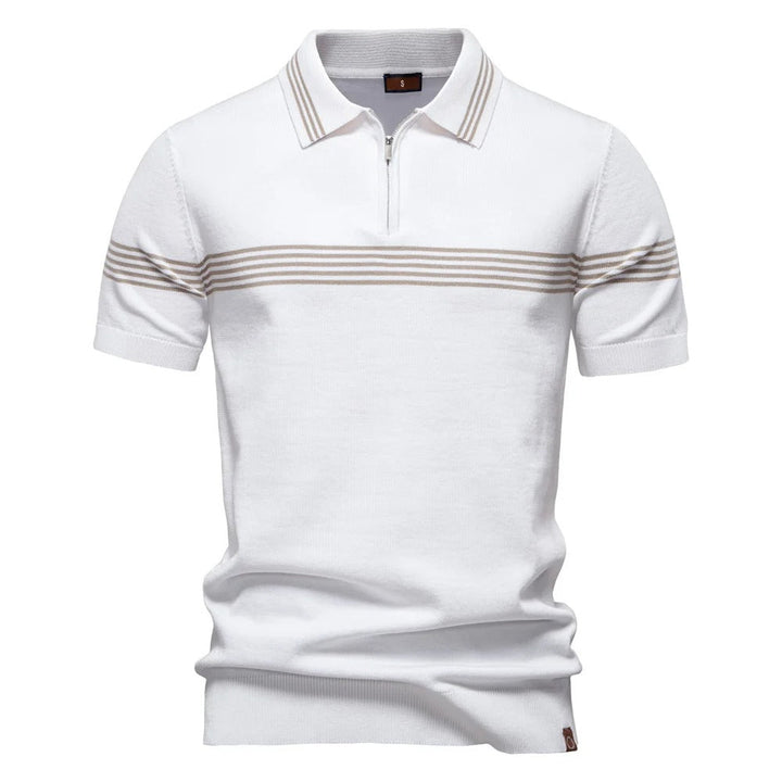 Mens Polo Shirt Cotton Knit Classic Fit - BritishMode