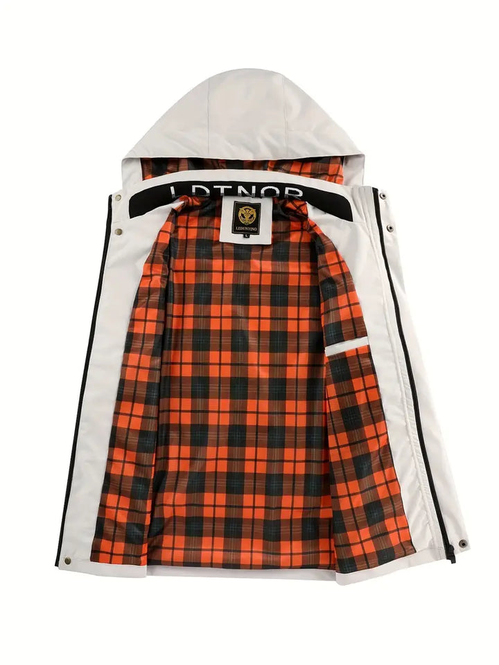 Mens Outdoor Jacket Waterproof Windproof Hooded