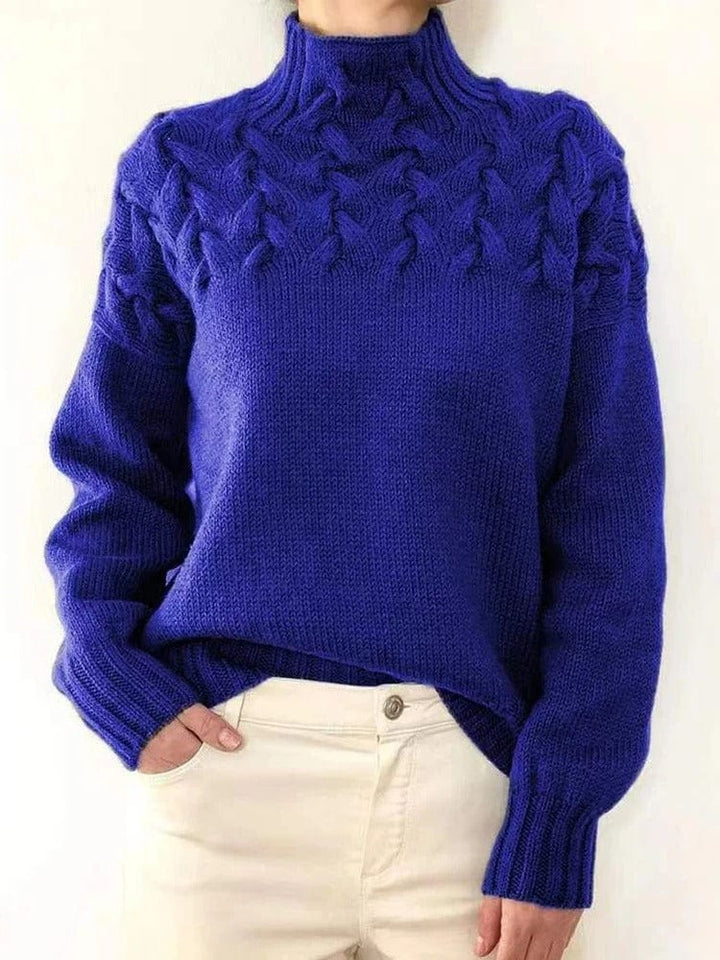 Womens Knit Sweater Wool Blend Warm Fit