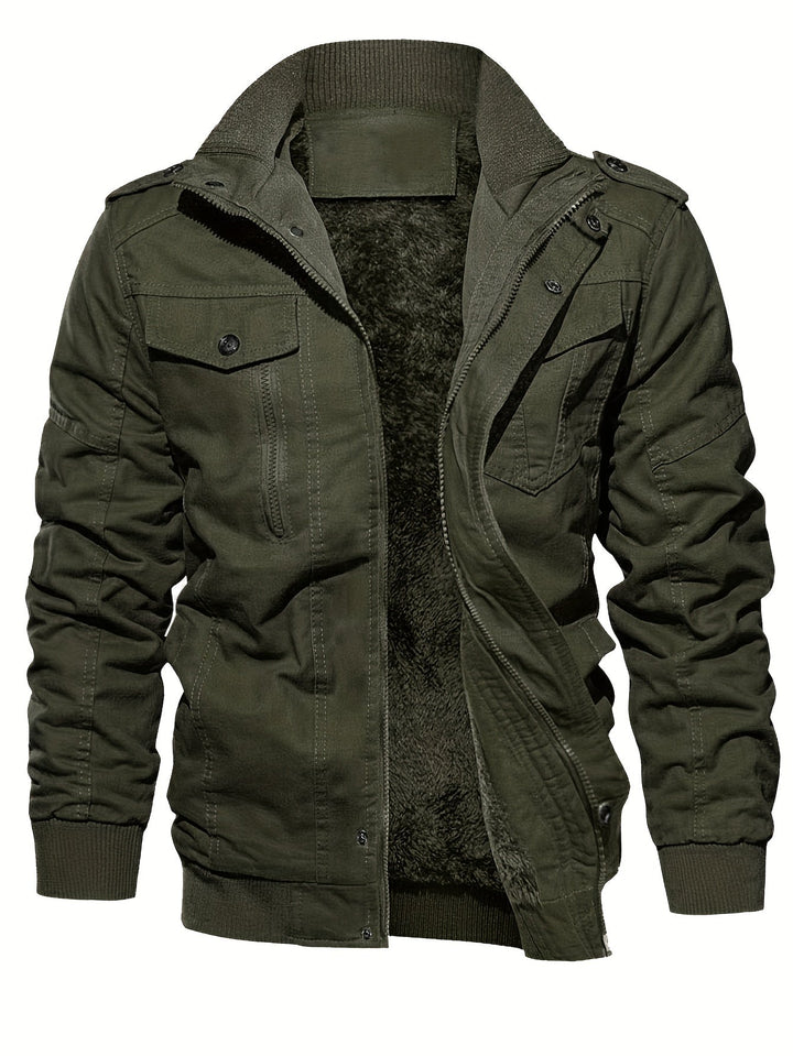 Mens Winter Parka Coat Waterproof Warm Fleece Lining