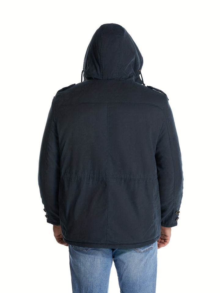 Mens Thick Hooded Winter Jacket Insulated Warm