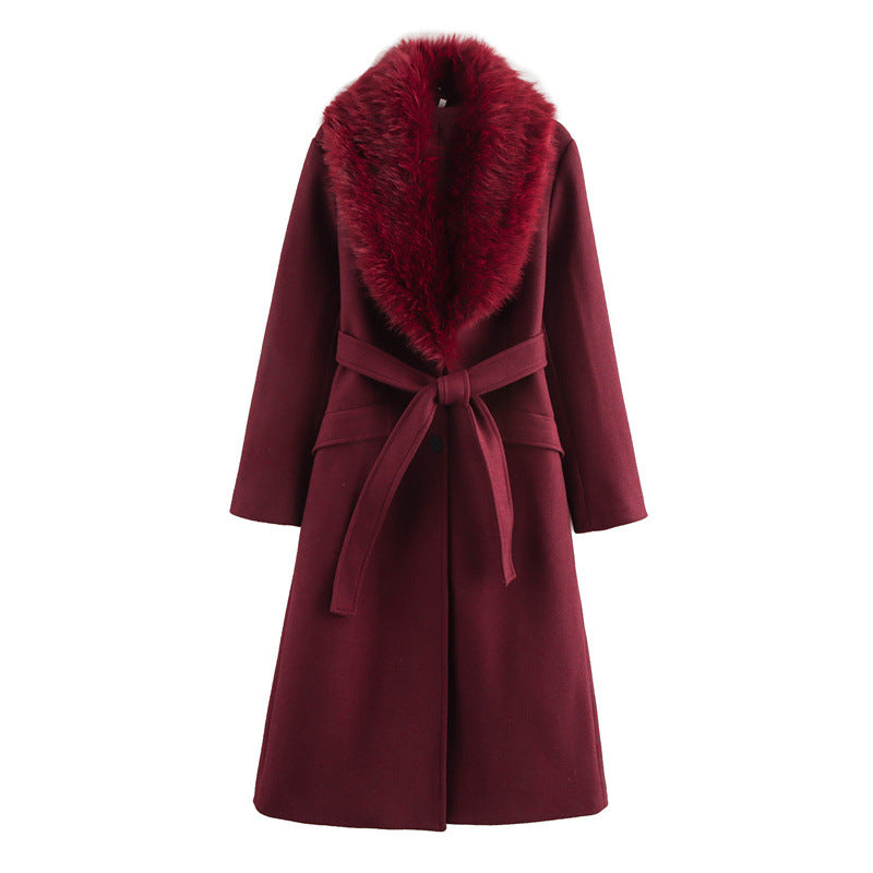 Womens Faux Fur Winter Coat Long Sleeve