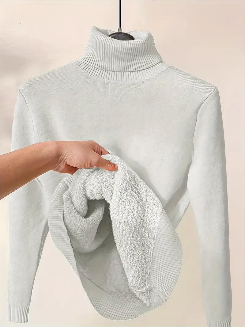 Womens Turtleneck Sweater Cozy Knit Winter