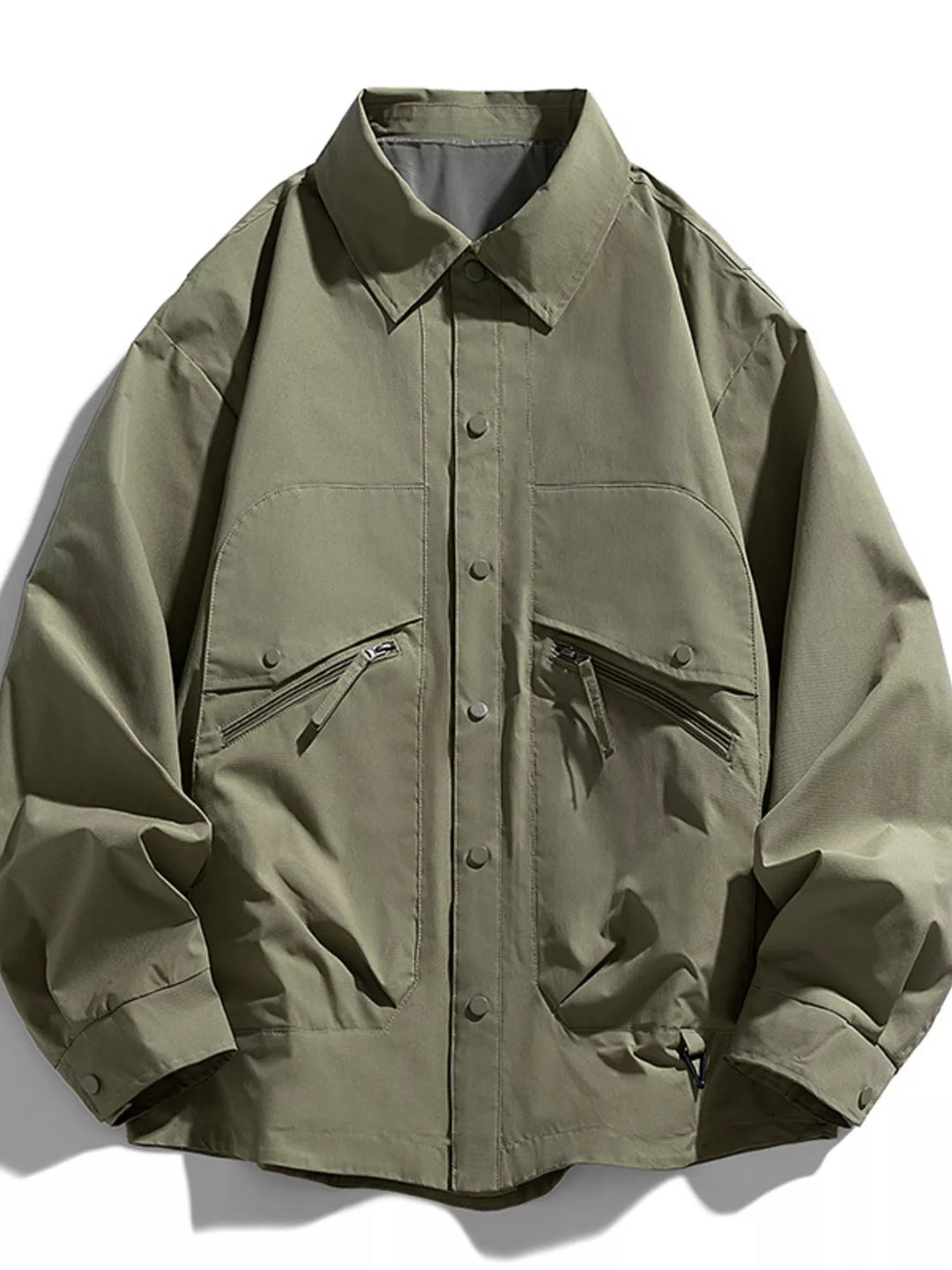 Mens Casual Snap Button Jacket Relaxed Fit