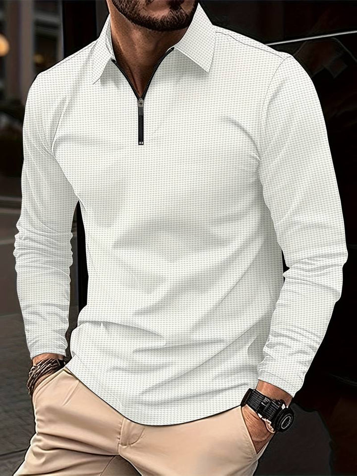 Mens Cotton Shirt Relaxed Fit Long Sleeve - BritishMode