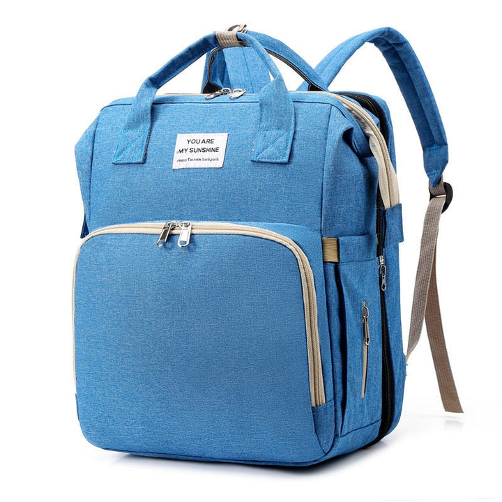 Unisex Portable Baby Bed and Diaper Bag Travel Backpack Multi-Function