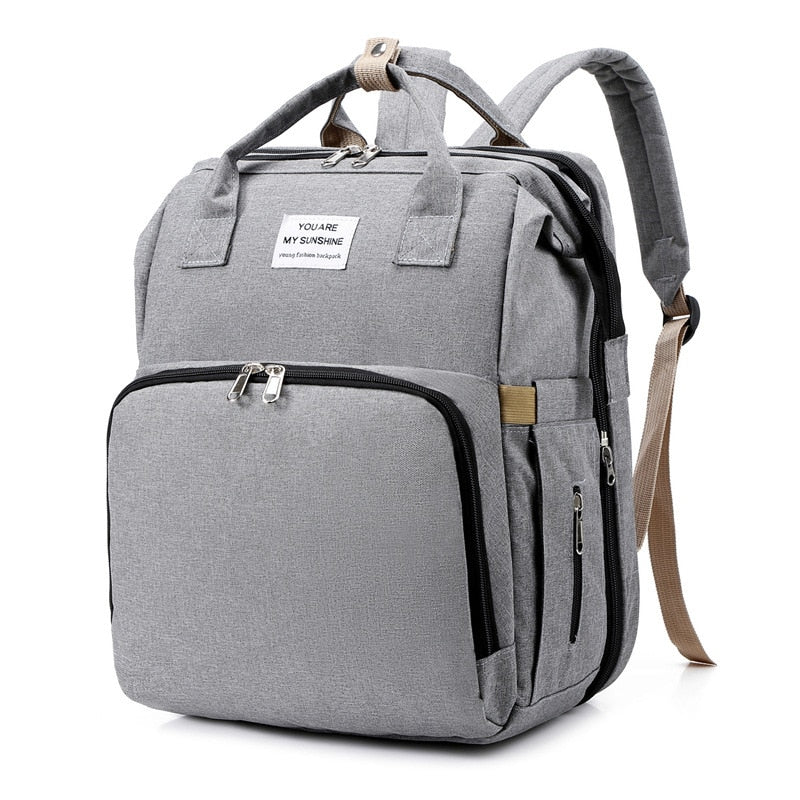 Unisex Portable Baby Bed and Diaper Bag Travel Backpack Multi-Function