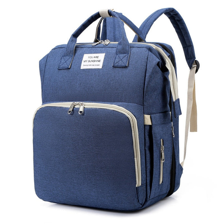 Unisex Portable Baby Bed and Diaper Bag Travel Backpack Multi-Function