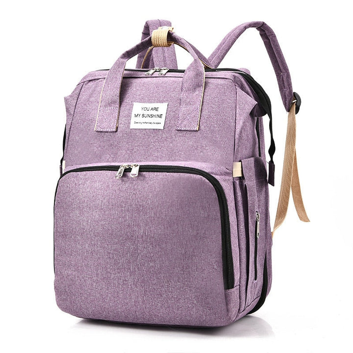 Unisex Portable Baby Bed and Diaper Bag Travel Backpack Multi-Function