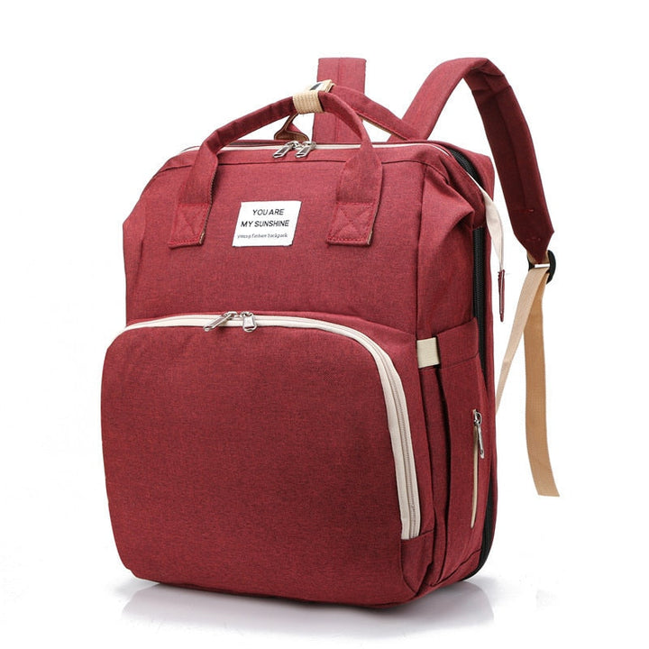 Unisex Portable Baby Bed and Diaper Bag Travel Backpack Multi-Function