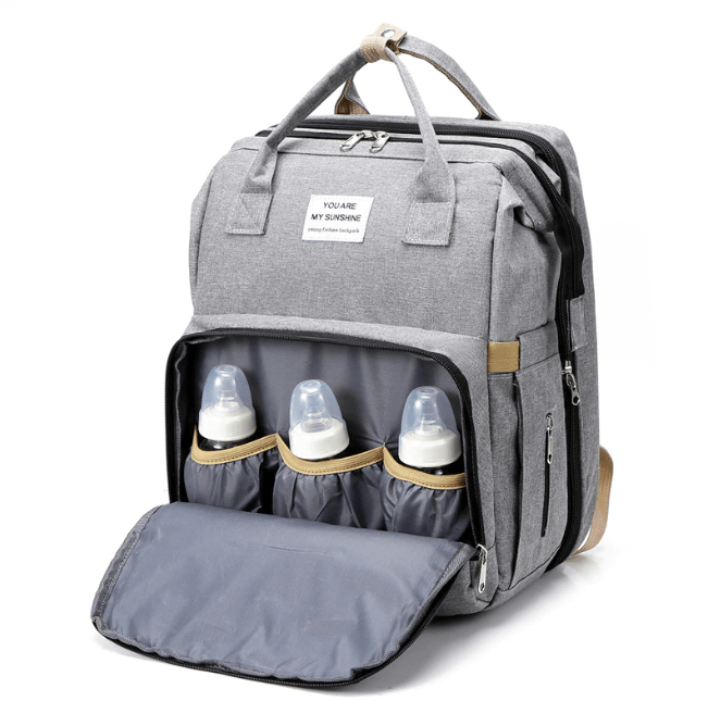 Unisex Portable Baby Bed and Diaper Bag Travel Backpack Multi-Function