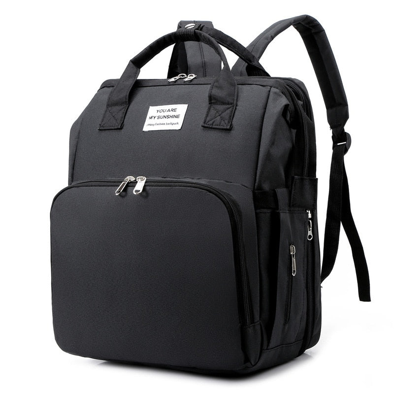 Unisex Portable Baby Bed and Diaper Bag Travel Backpack Multi-Function - BritishMode