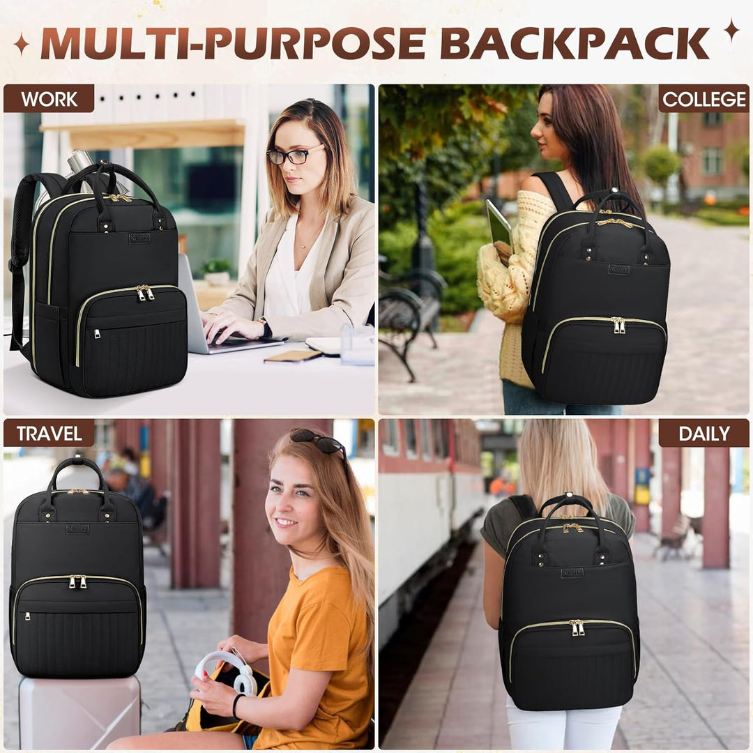 Unisex Travel Laptop Backpack Water-Resistant Organized Compartments
