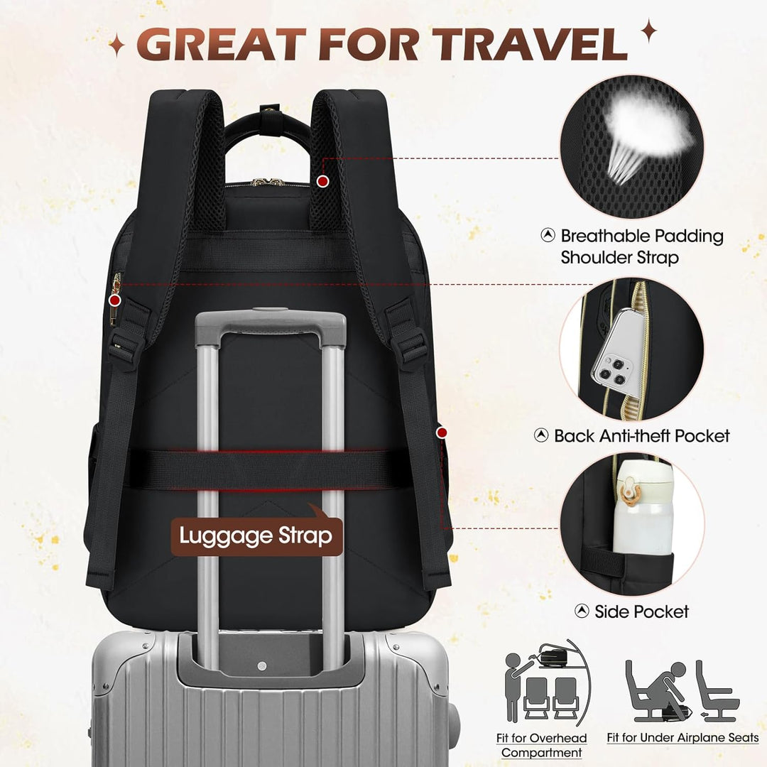 Unisex Travel Laptop Backpack Water-Resistant Organized Compartments