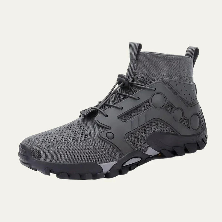 Mens Trail Shoes Knit Cuff Mid Cut Quick Lace
