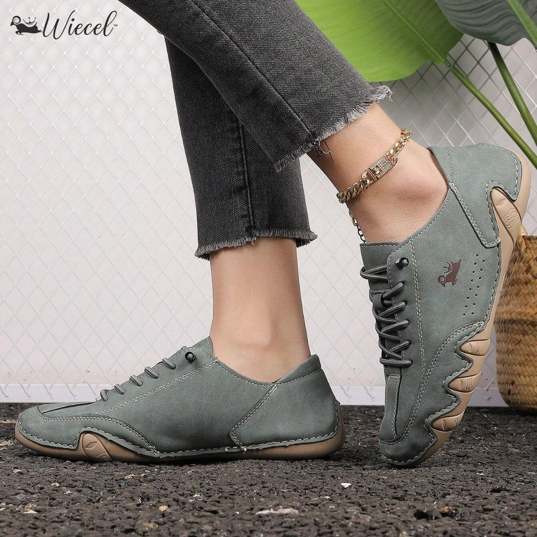 Womens Orthopaedic Leather Shoes Wide Toe Box Barefoot