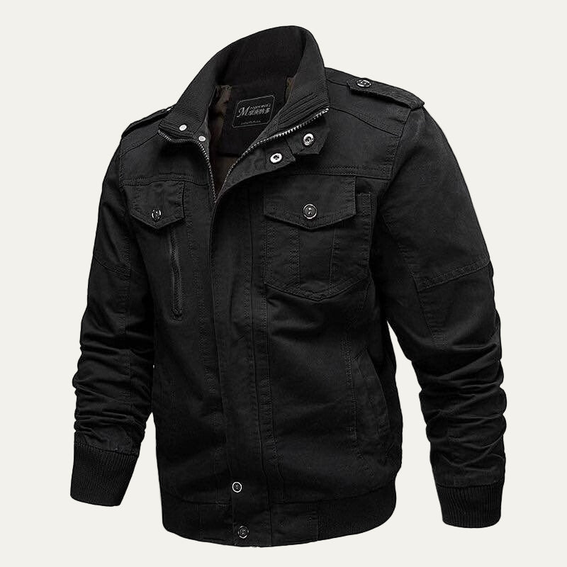 Mens Casual Jacket Military Inspired Regular Fit