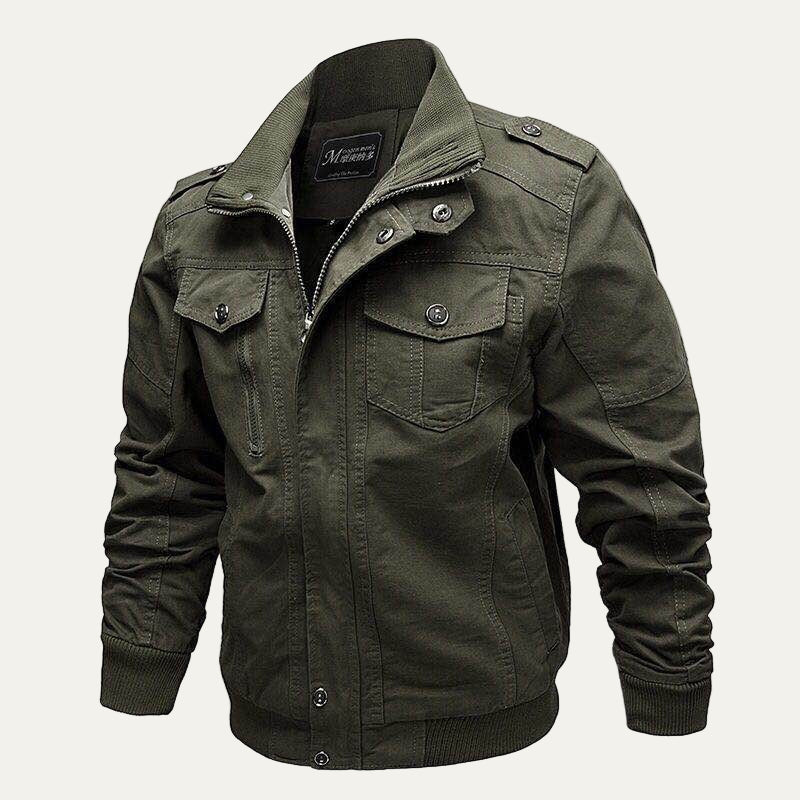 Mens Casual Jacket Military Inspired Regular Fit
