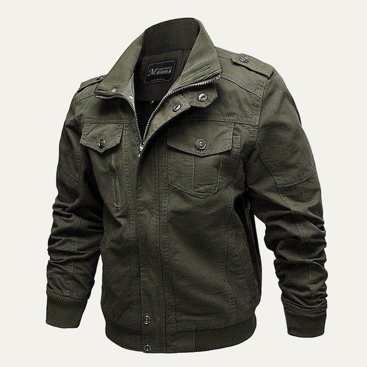 Mens Casual Jacket Military Inspired Regular Fit