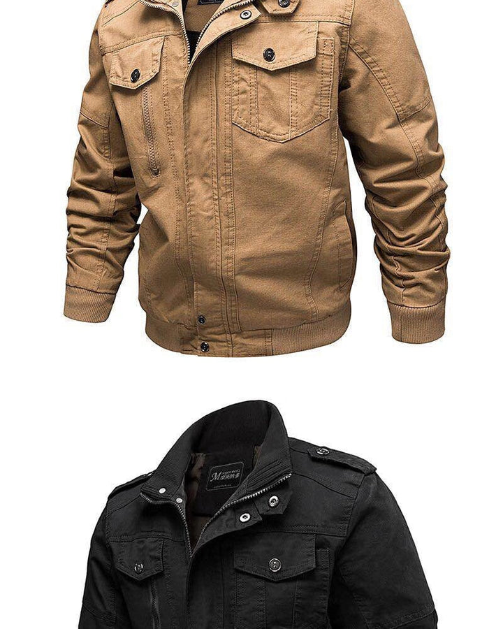Mens Casual Jacket Military Inspired Regular Fit