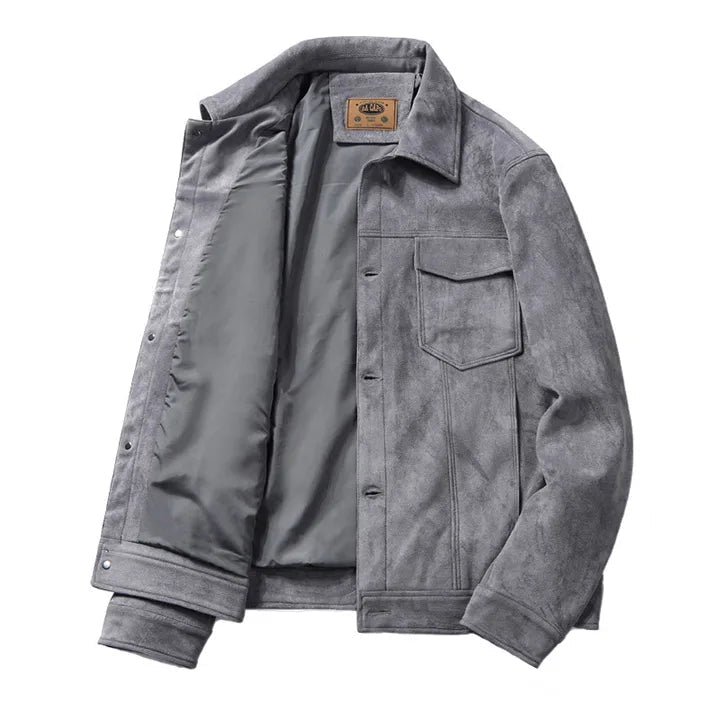 Mens Leather Jacket Casual Relaxed Fit