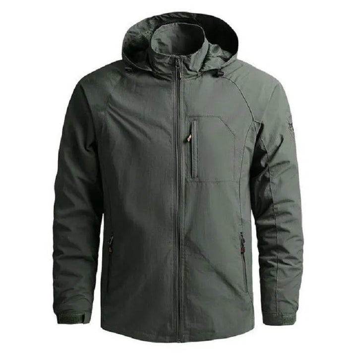 Mens Outdoor Jacket Full Zip Hooded