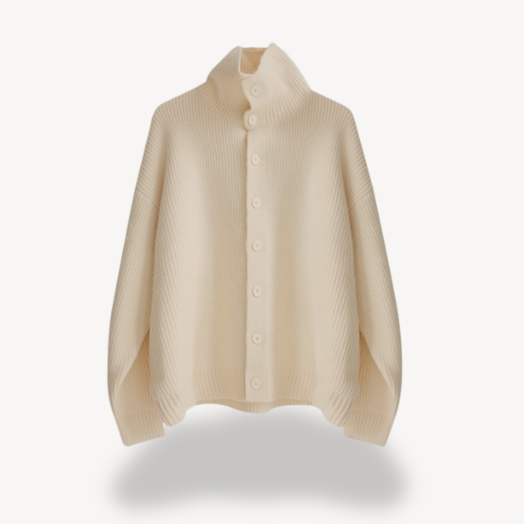 Mens Ribbed Knit Cardigan with Buttons