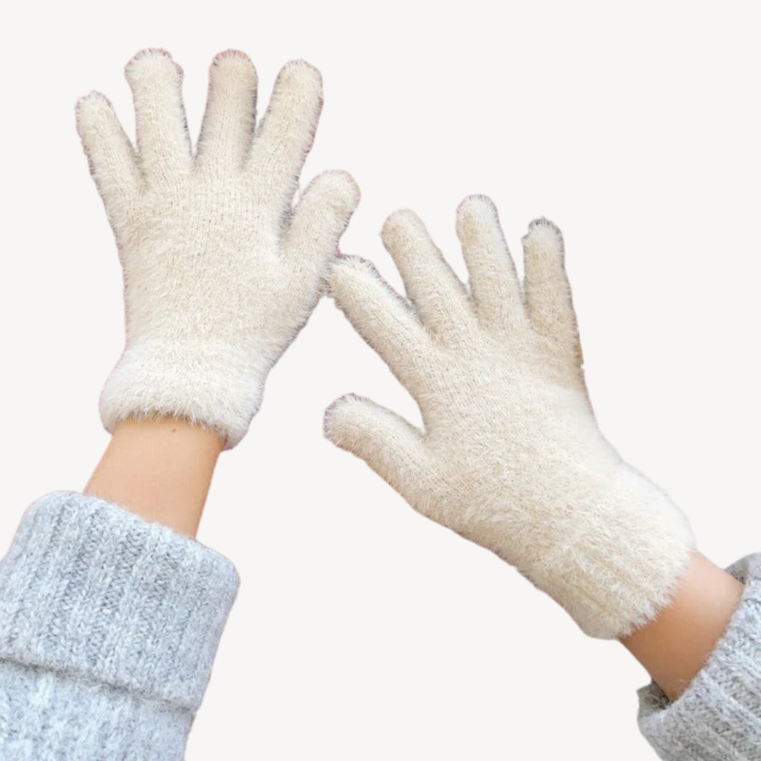 Womens Gloves Fuzzy Warm Fit - BritishMode