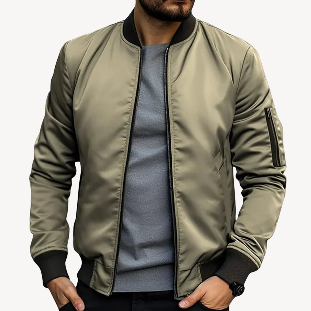 Mens Bomber Jacket Lightweight Nylon Fit