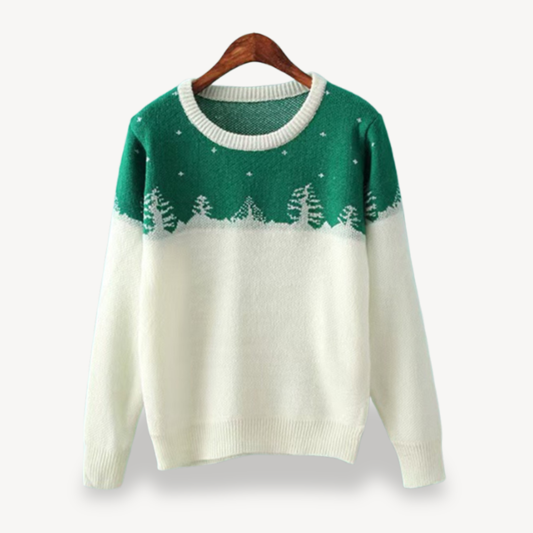 Womens Sweater with Embroidered Floral Design