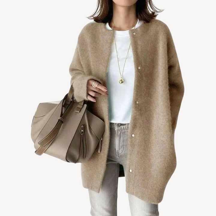 Womens Wool Cardigan Button-Down Fit - BritishMode