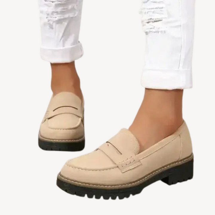 Womens Orthopedic Loafers Chunky Sole Comfortable Fit - BritishMode