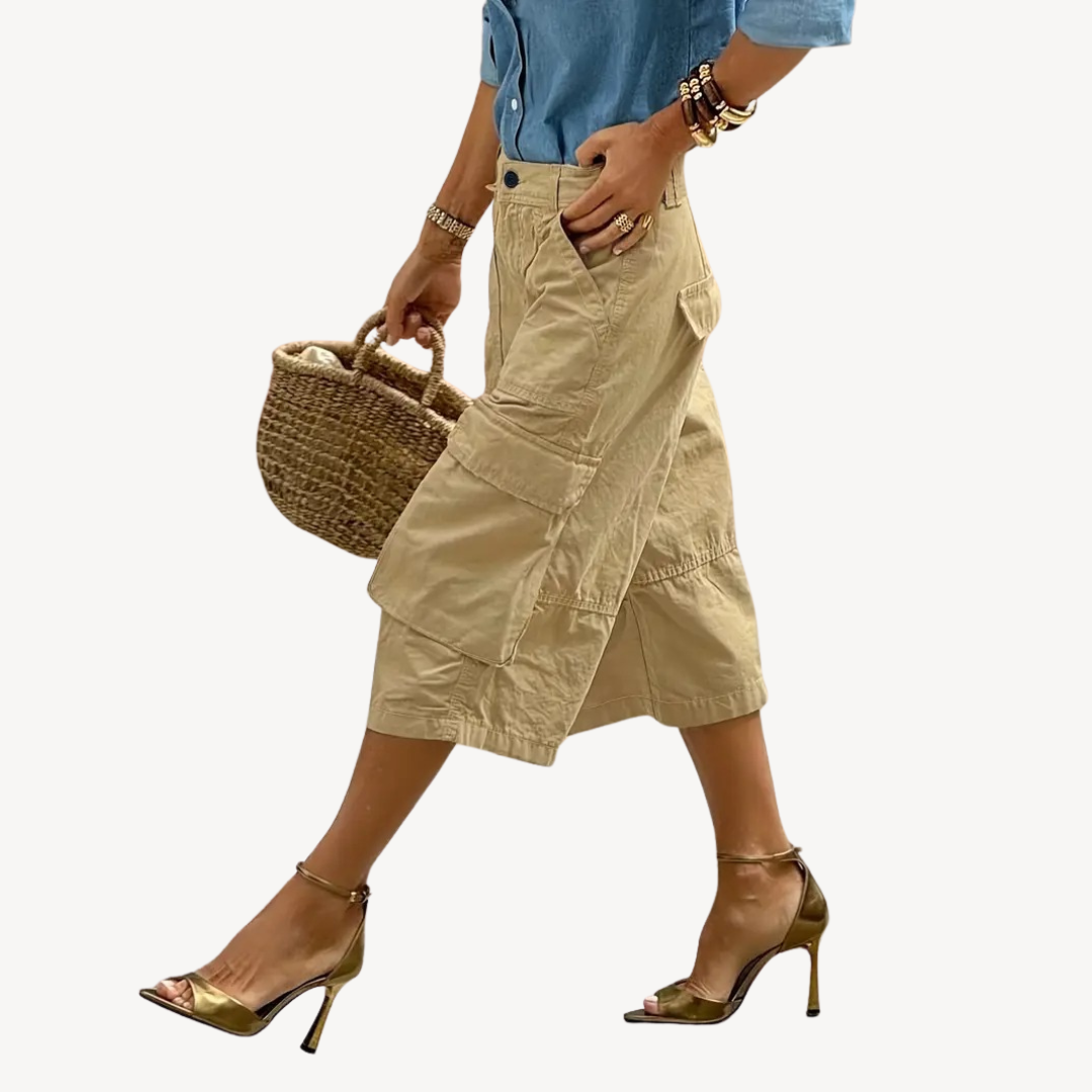 Womens Cargo Pants Relaxed Fit Cotton - BritishMode